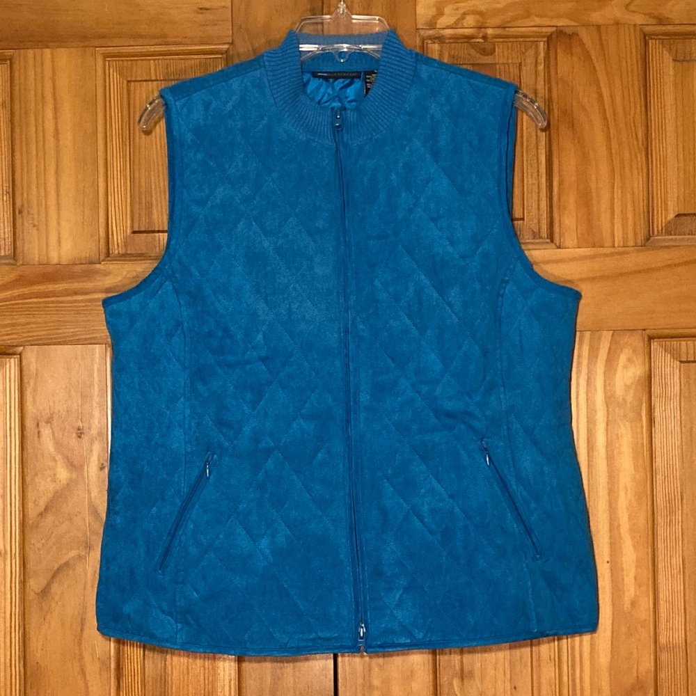 NWOT Relativity Vintage 90s Vest Quilted Lined Blue Size XL
